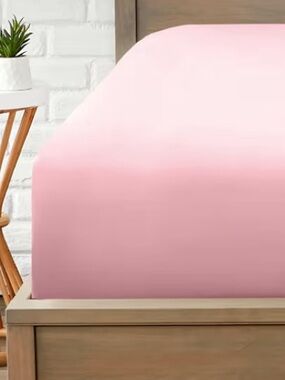 XL Bare Home Pink Microfibre fitted sheet